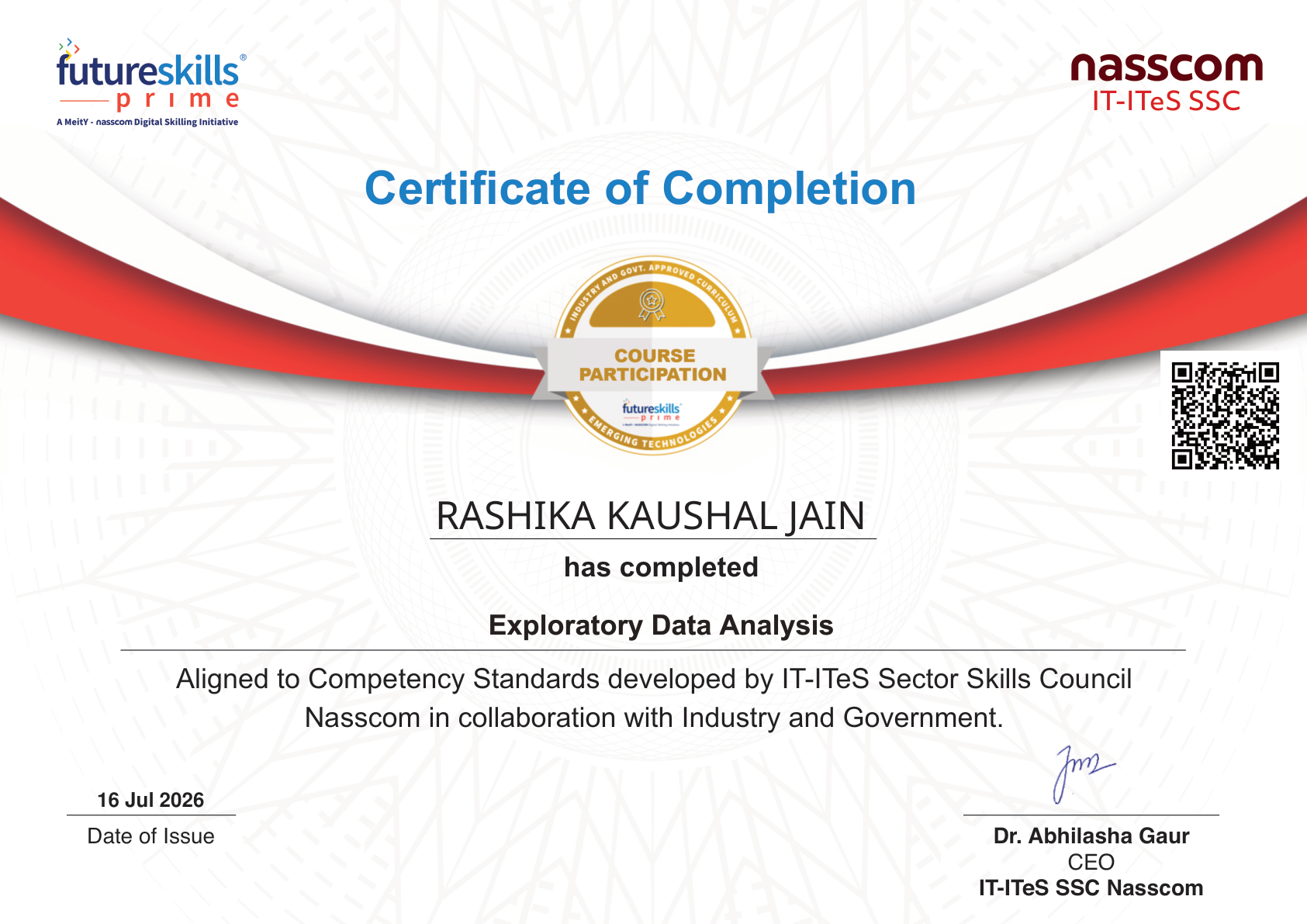 Exploratory Data Analysis Certificate